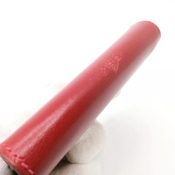 Authentic HERMES Square In D Box Calf Key Case Red Leather - Picture 5 of 11